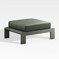 Walker Metal Outdoor Ottoman with Cast Sage Green Sunbrella ® Cushion