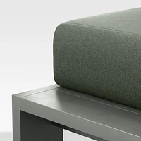Walker Metal Outdoor Ottoman with Cast Sage Green Sunbrella ® Cushion