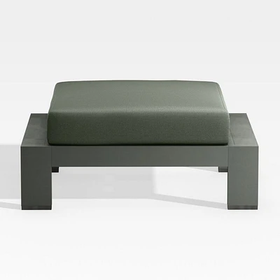 Walker Metal Outdoor Ottoman with Cast Sage Green Sunbrella ® Cushion