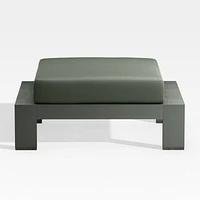 Walker Metal Outdoor Ottoman with Cast Sage Green Sunbrella ® Cushion