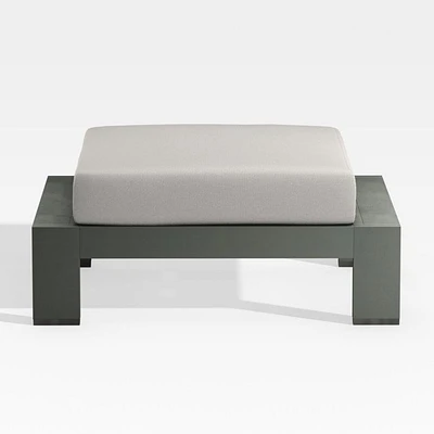 Walker Metal Outdoor Ottoman with Cast Silver Sunbrella ® Cushion