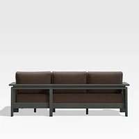 Walker 2-Piece Right Arm Chaise Metal Outdoor Sectional with Canvas Java Brown Sunbrella ® Cushions