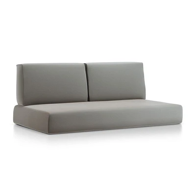 Walker Canvas Charcoal Sunbrella ® Outdoor Loveseat Cushions
