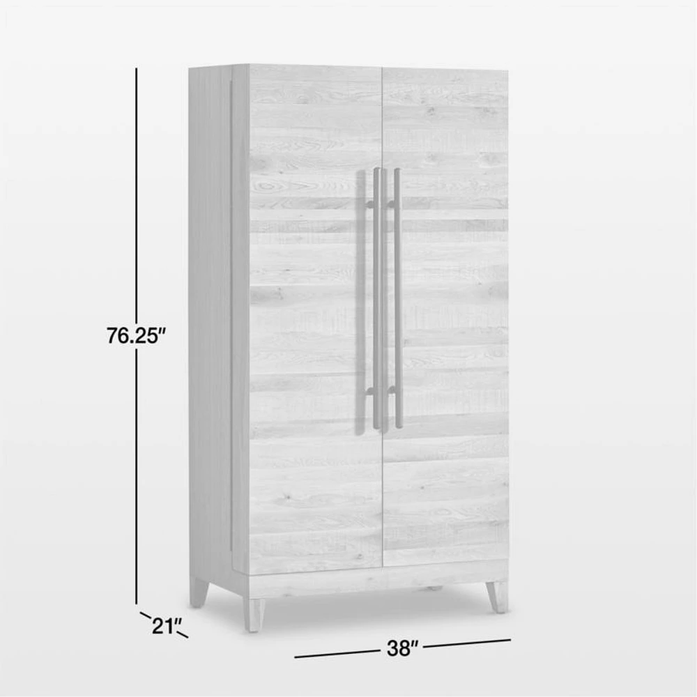 Wallace Large Oak Wood Bar Cabinet