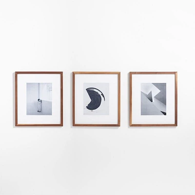 3-Piece Walnut Wood 11x14 Gallery Wall Frame Set