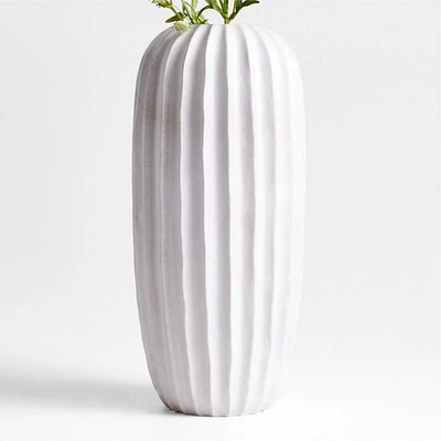 Warren White Stoneware Floor Vase 17"