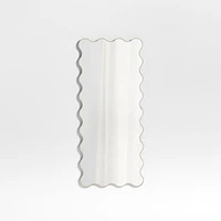 Waveland Brass Metal Full-Length Scalloped Wavy Wall Mirror