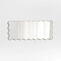 Waveland Brass Metal Full-Length Scalloped Wavy Wall Mirror