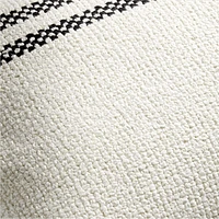 Weekend Organic Cotton 36x16 Arctic Ivory and Ink Black Throw Pillow Cover