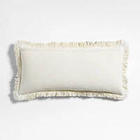 Weekend Organic Cotton 36x16 Arctic Ivory and Ink Black Throw Pillow Cover