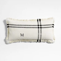 Weekend Organic Cotton 36x16 Arctic Ivory and Ink Black Throw Pillow Cover
