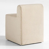 Wellie Stone Tan Slipcovered Vanity Kids Chair