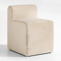 Wellie Stone Tan Slipcovered Vanity Kids Chair