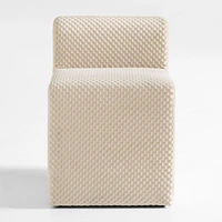 Wellie Stone Tan Slipcovered Vanity Kids Chair