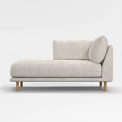 Wells Left-Arm Chaise with Natural Leg Finish