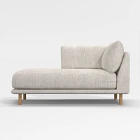 Wells Left-Arm Chaise with Natural Leg Finish