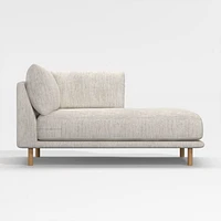 Wells Right-Arm Chaise with Natural Leg Finish