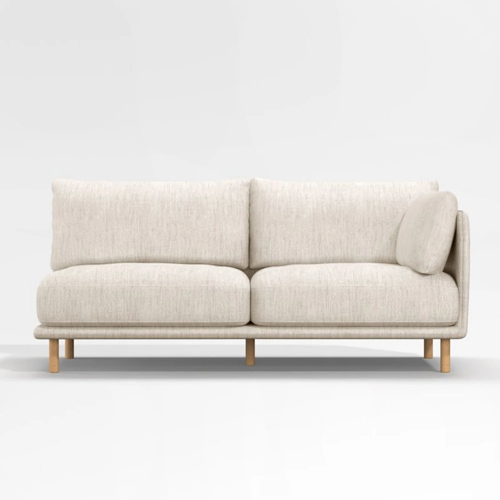 Wells Right-Arm Sofa with Natural Leg Finish