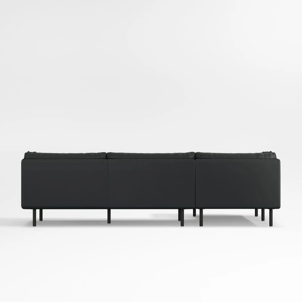 Wells Renew Vegan Leather 2-Piece Chaise Sectional Sofa