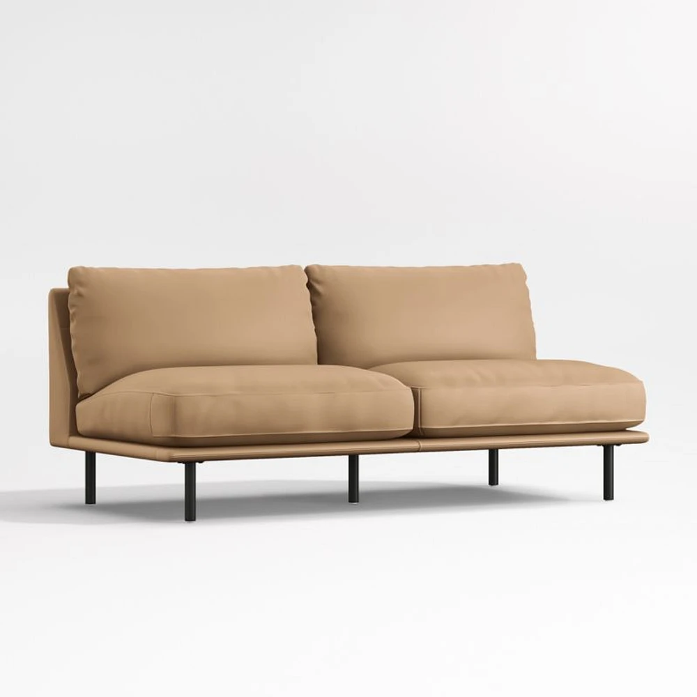 Wells Renew Vegan Leather Armless Sofa Sectional Piece