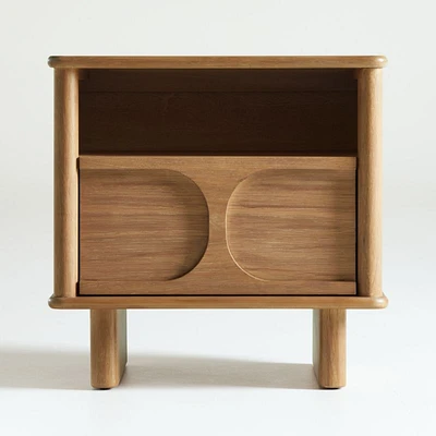 Wes Wood Nightstand with Drawer