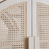 West Whitewash Cane Bar Cabinet by Leanne Ford