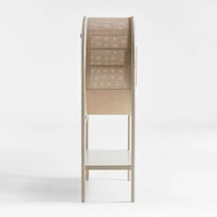 West Whitewash Cane Bar Cabinet by Leanne Ford