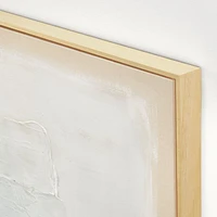 "White Block" Framed Hand-Painted Canvas Wall Art 41"x51"