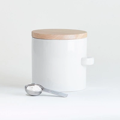 Aspen Small White Canister with Scoop