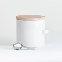 Aspen Small White Canister with Scoop