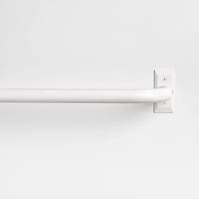 Matte White 1" Room Darkening Curtain Rod 32"-48"