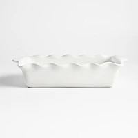 9" x 13" White Ruffled Ceramic Baking Dish
