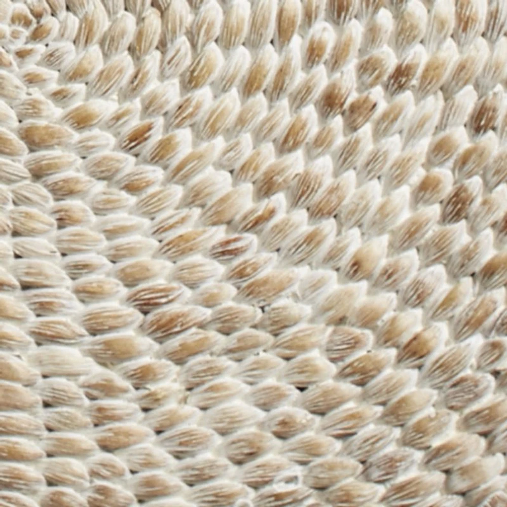 Round Whitewashed Water Hyacinth Placemat