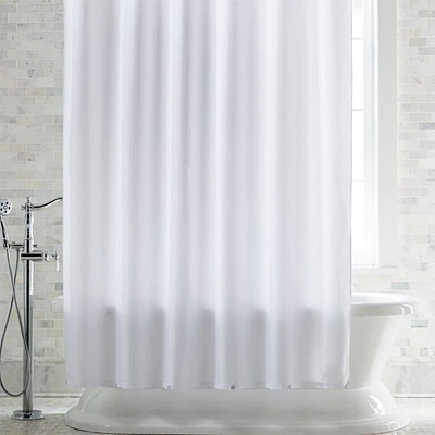 White Shower Curtain Liner with Magnets