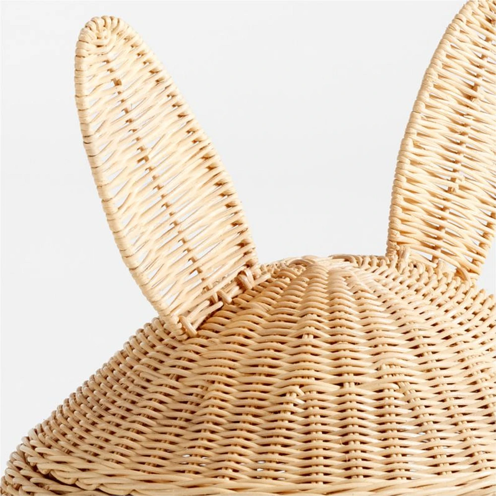 Large Wicker Bunny Floor Storage Basket