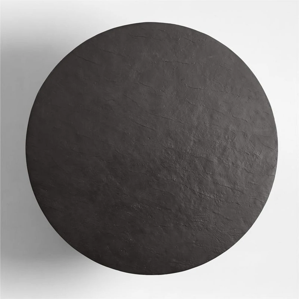 Willy 48" Charcoal Brown Pedestal Dining Table by Leanne Ford