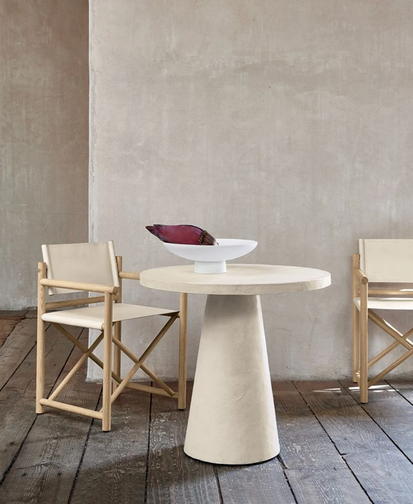 Willy White Plaster Pedestal 32" Bistro Table by Leanne Ford