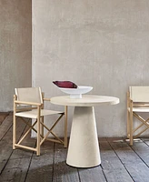 Willy White Plaster Pedestal 32" Bistro Table by Leanne Ford