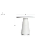 Willy White Plaster Pedestal 32" Bistro Table by Leanne Ford
