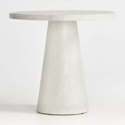 Willy White Plaster Pedestal 32" Bistro Table by Leanne Ford