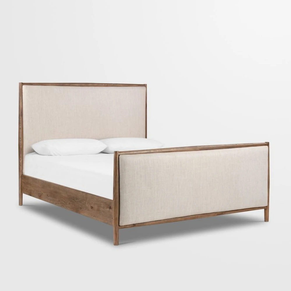 Wilmette Weathered Oak Wood King Bed
