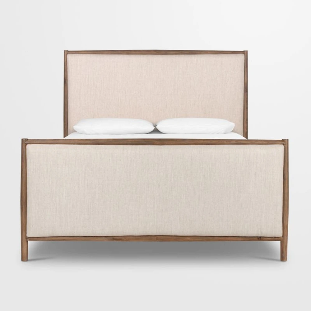 Wilmette Weathered Oak Wood King Bed