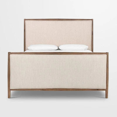 Wilmette Weathered Oak Wood King Bed