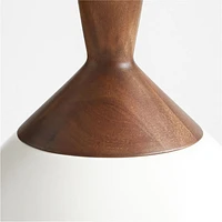 Wilson Mid-Century White Metal Table Lamp 28.5"