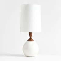 Wilson Mid-Century White Metal Table Lamp 28.5"