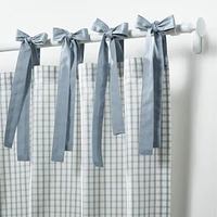 63" Organic Cotton Windowpane Plaid Curtain Panel