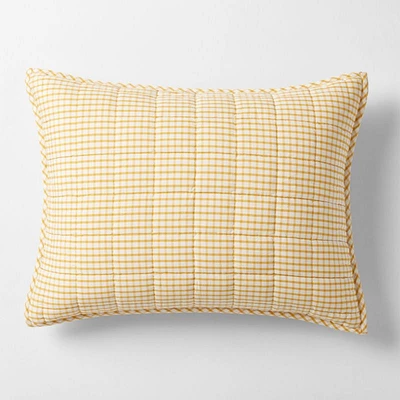 Kids Windowpane Plaid Cotton Pillow Sham