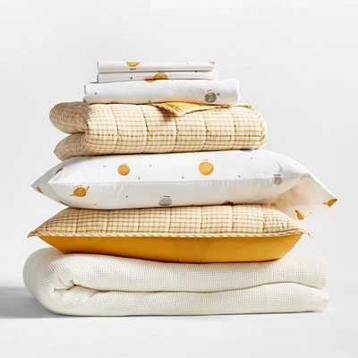 Kids Windowpane Plaid Cotton Twin Quilt
