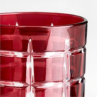 Windowpane 11-Oz. Red Double Old-Fashioned Glass