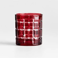 Windowpane 11-Oz. Red Double Old-Fashioned Glass